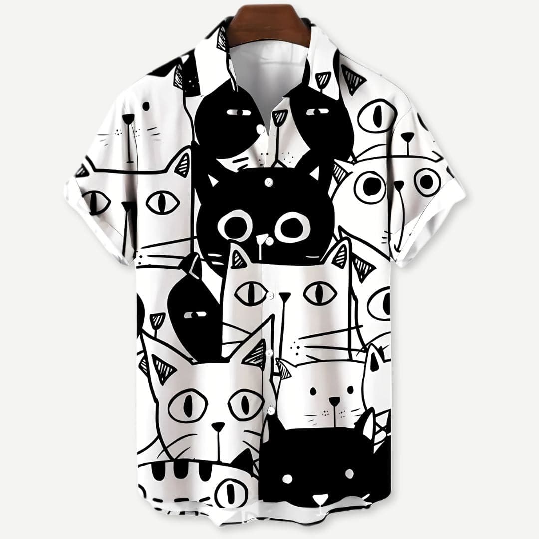 Relaxed Panda Cats Shirt - Saint Drako
