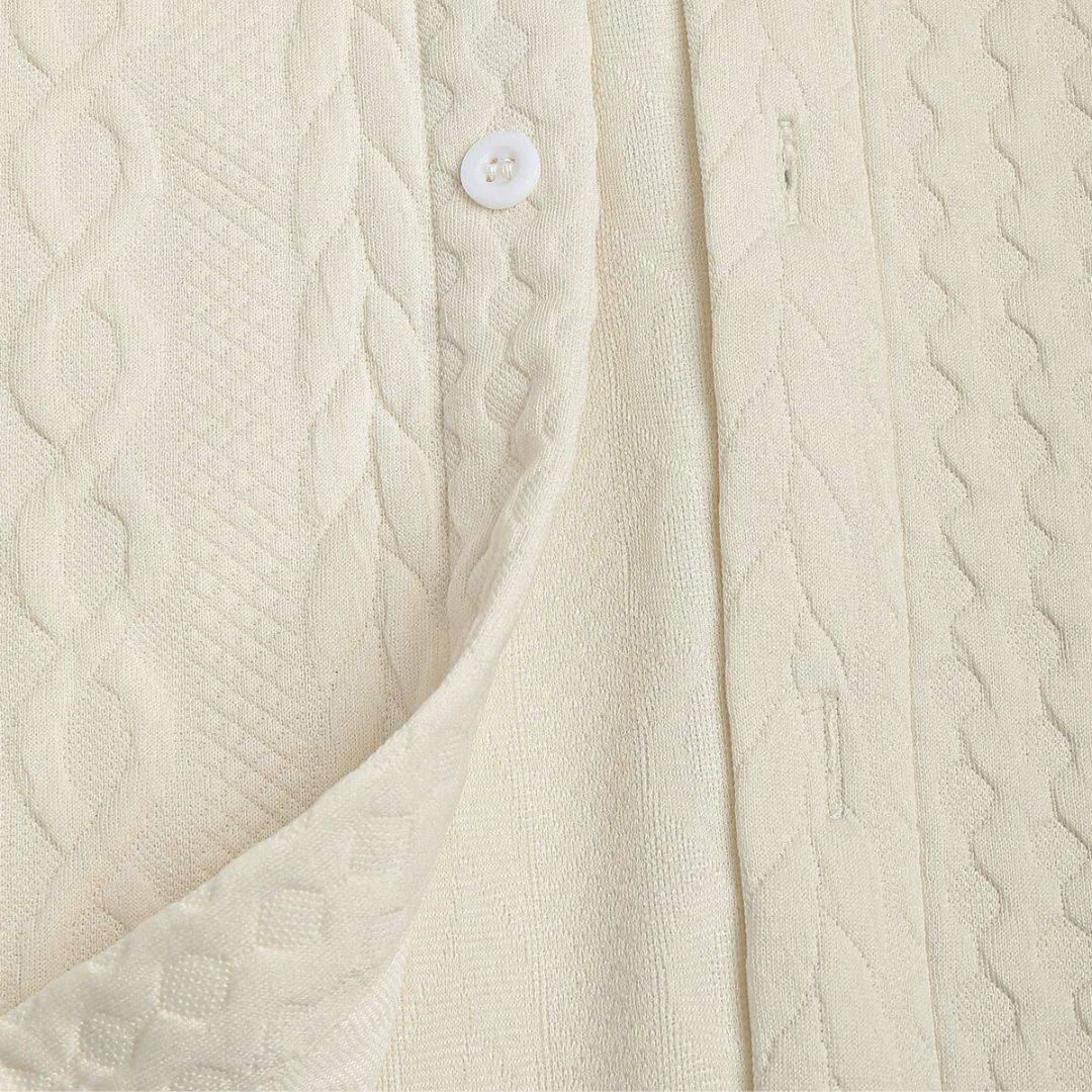 Lux Knitted Ivory Shirt - Saint Drako