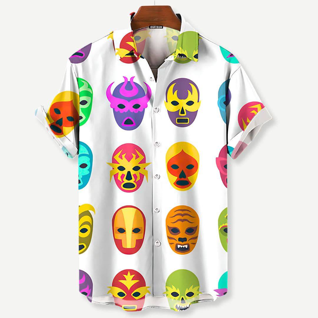 Relaxed Luchador Masks v2 Shirt - Saint Drako