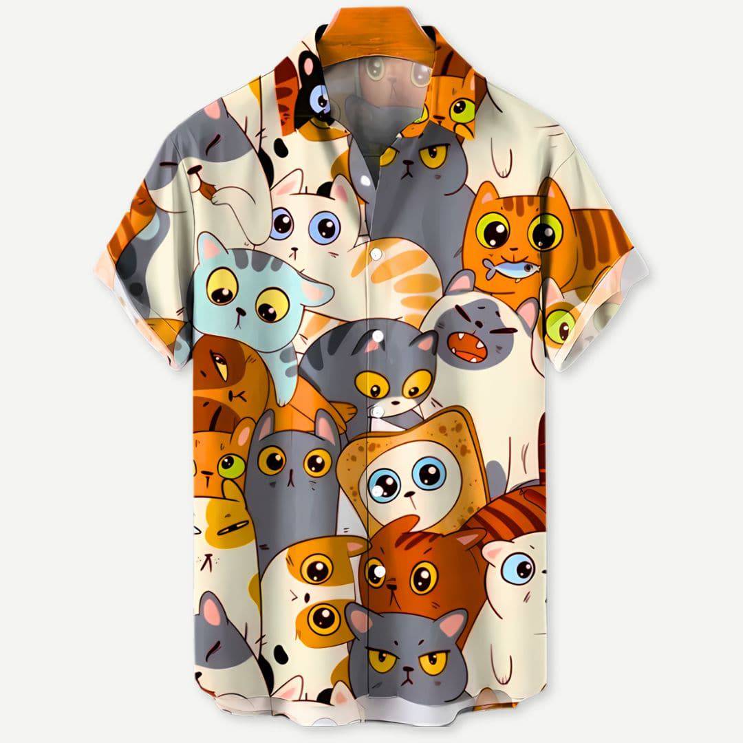 Relaxed "Kitty Chaos" Shirt - Saint Drako