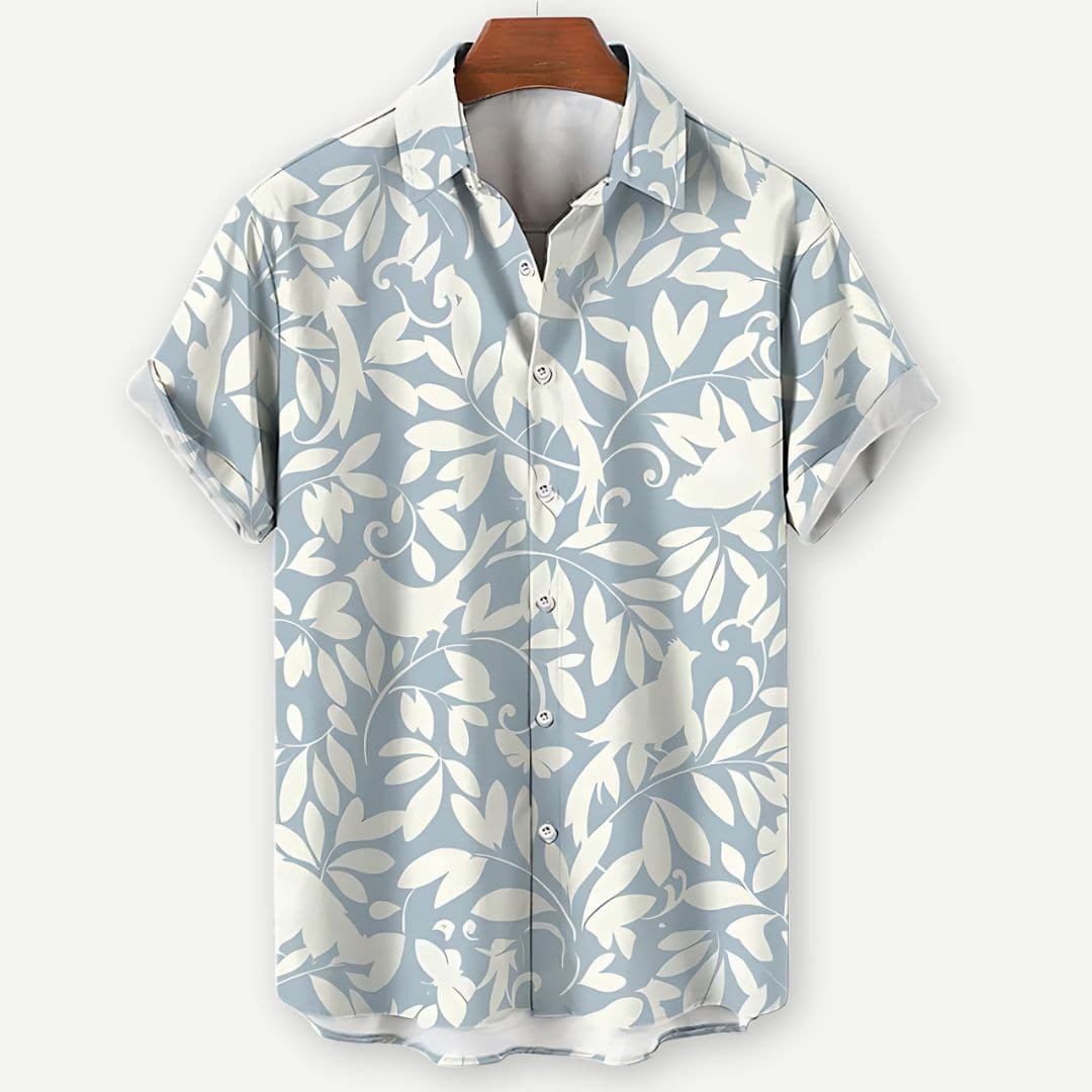 Relaxed Ivory Vines Shirt - Saint Drako