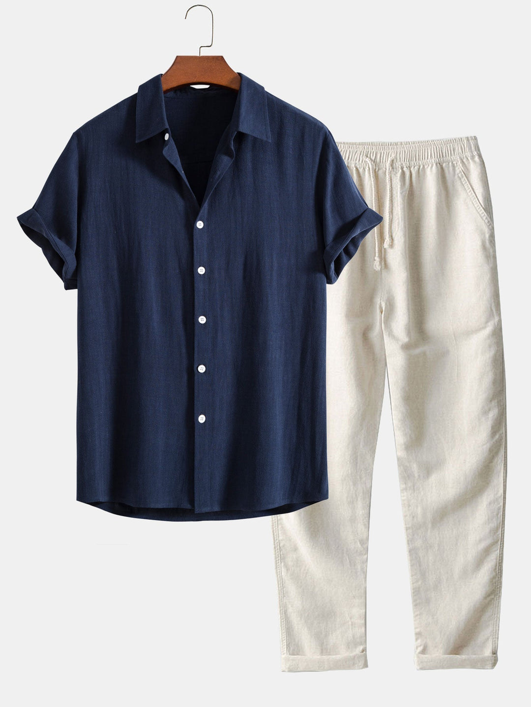 Carter Men’s Button Shirt and Shorts Set - Saint Drako