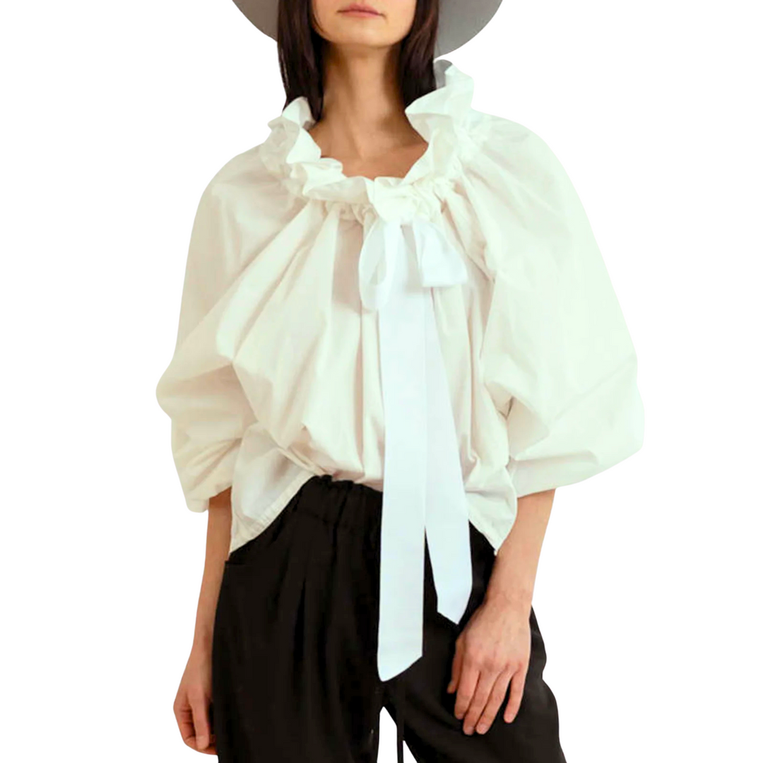 Portsea Puffed Cotton Blouse