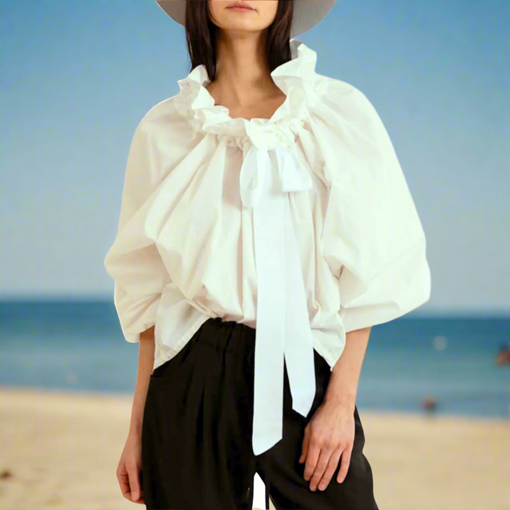 Portsea Puffed Cotton Blouse