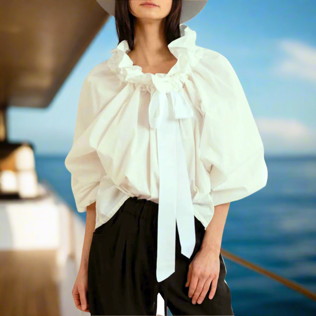 Portsea Puffed Cotton Blouse