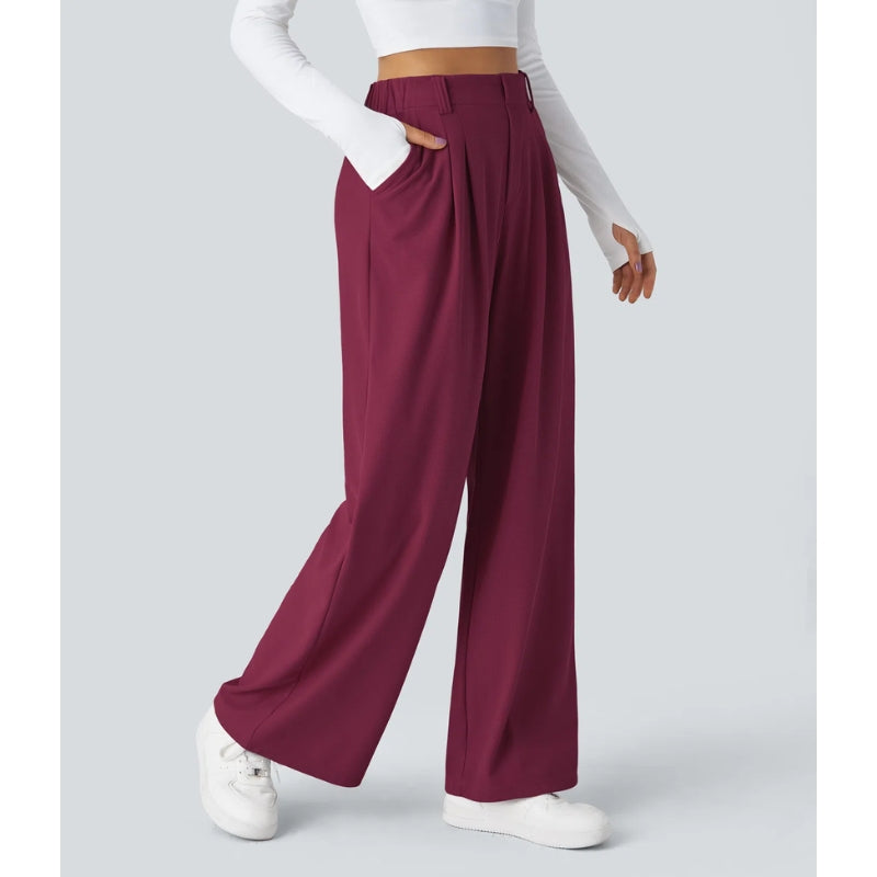 Elira High Waisted Waffle Pants - Saint Drako