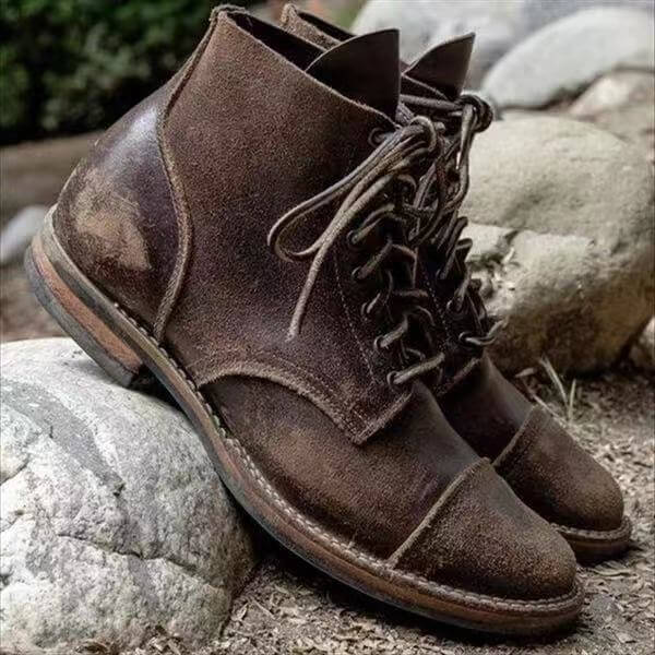 Claremont Men’s Vintage Work Boots - Saint Drako