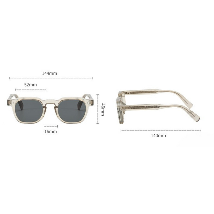 Amber Vintage Square Sunglasses