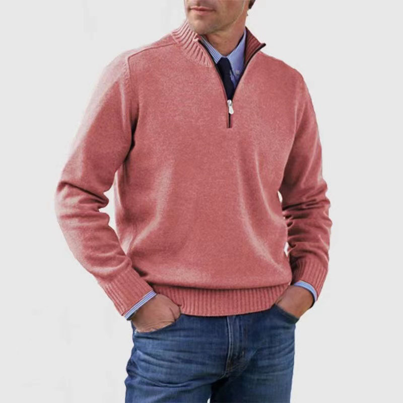 Rowan Men’s Knitted Quarter Zip Pullover - Saint Drako