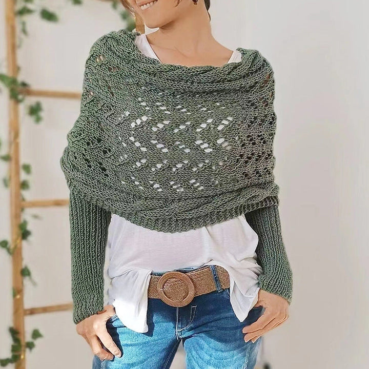 Amara Knitted Scarf with Sleeves