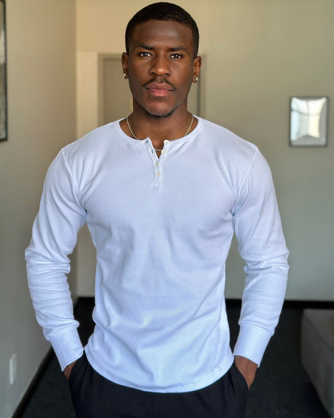 Siena Ribbed Henley Shirt