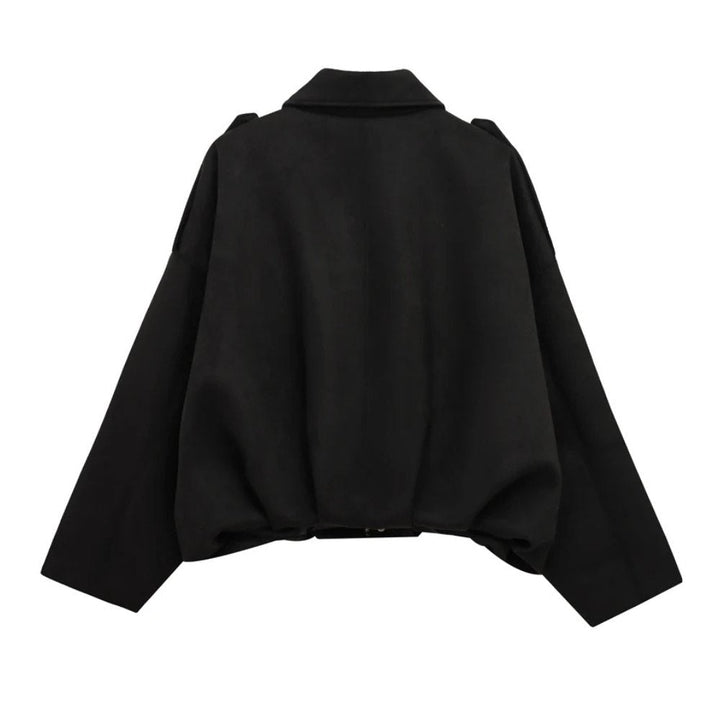 Noble Wear Women’s Suede Jacket – Oversized Bomber Style Trending Fall Outerwear - Saint Drako