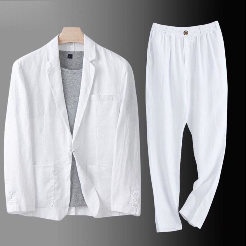 Astoria Linen Two-Piece Suit - Saint Drako