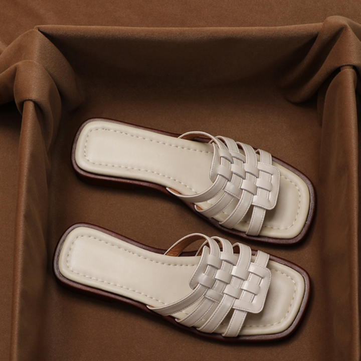 Calabria Woven Leather Slippers