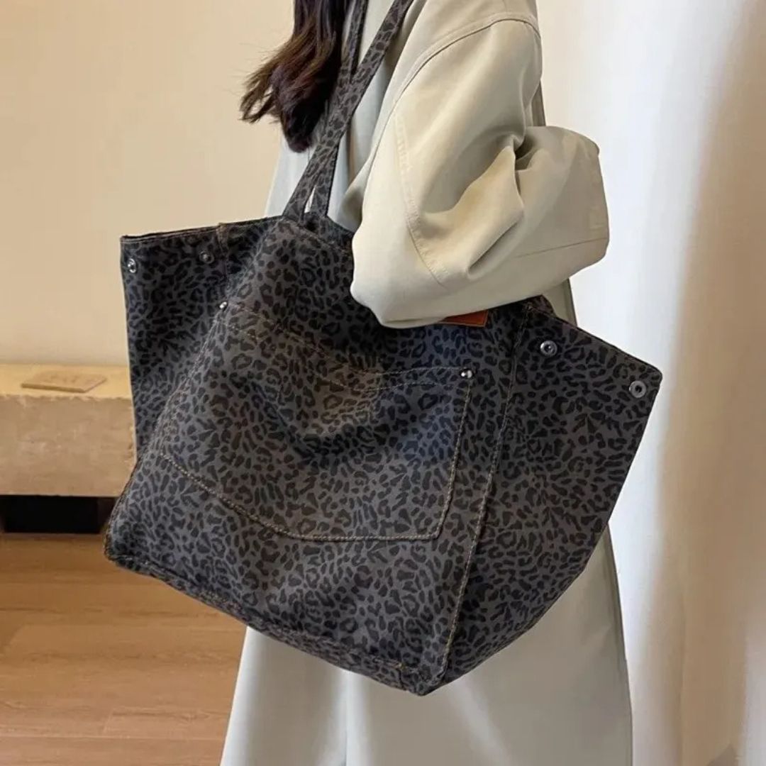 Oversized Leopard Tote Bag