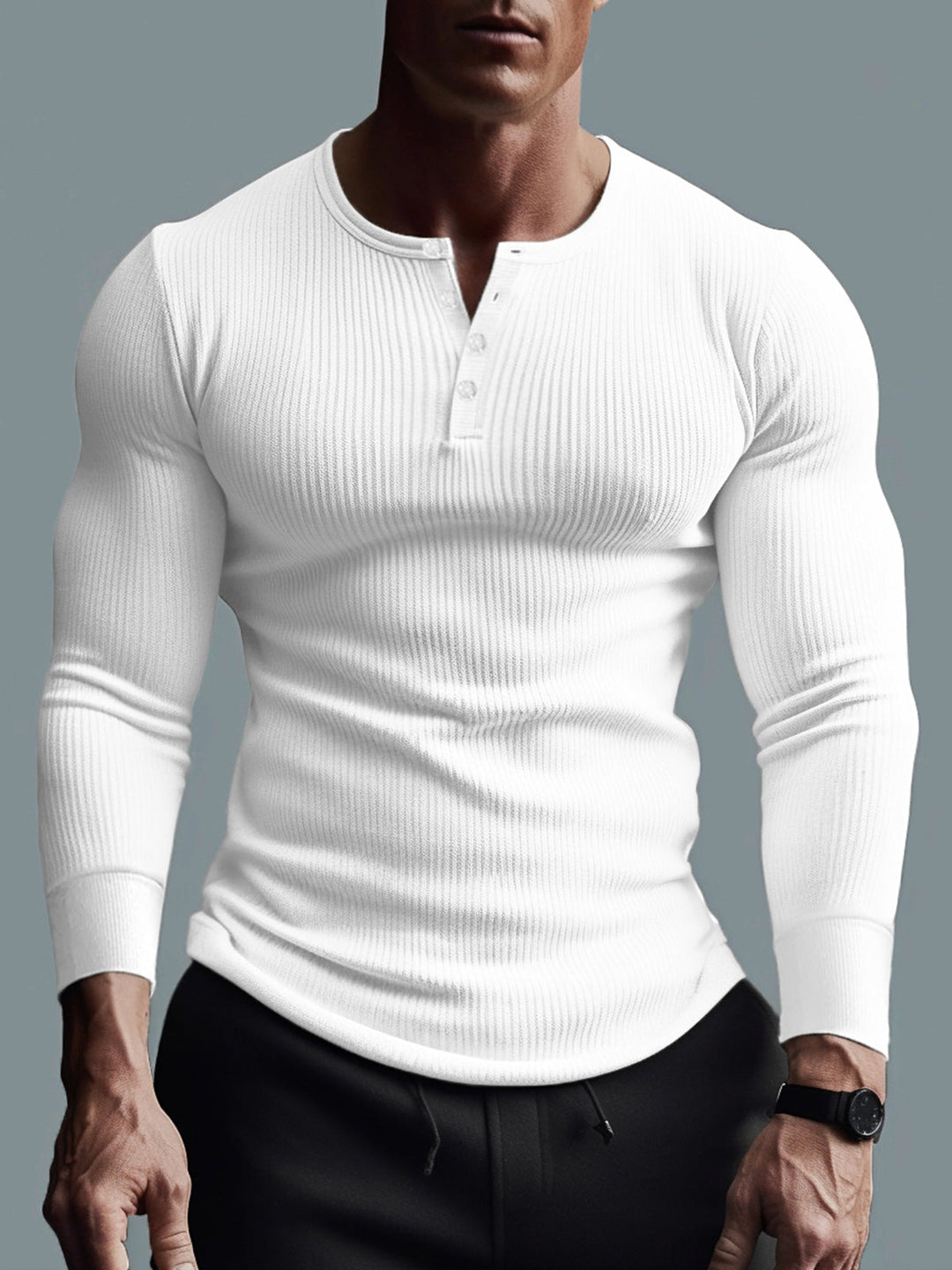 Siena Ribbed Henley Shirt