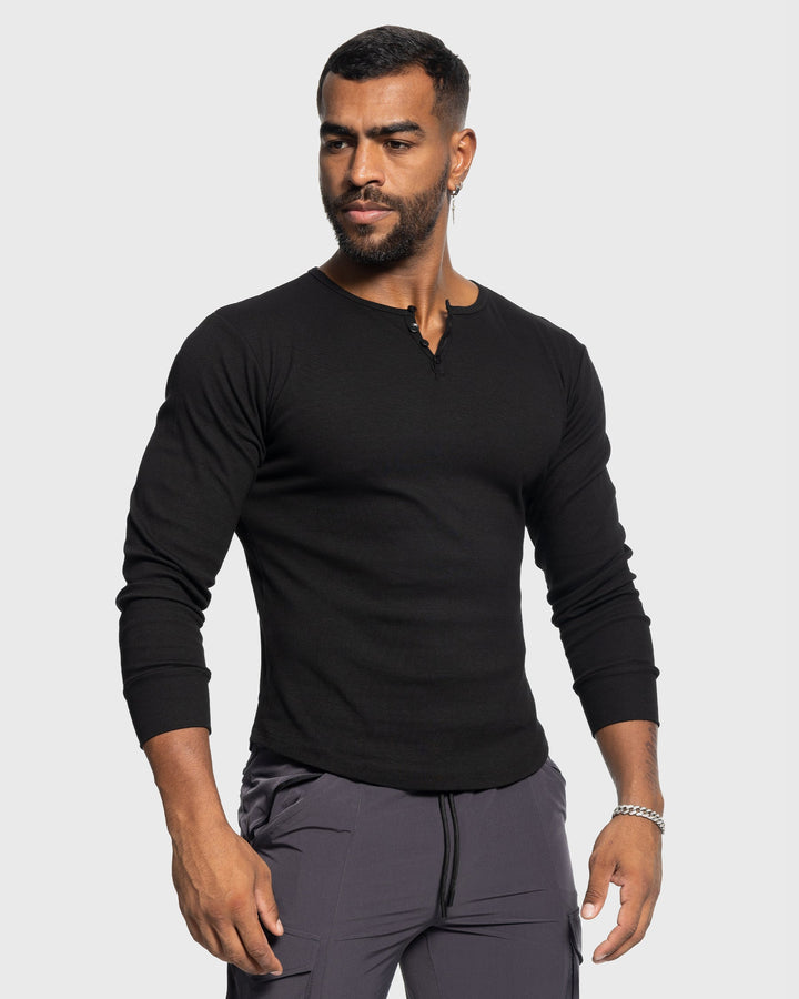 Salerno Rib Knit Henley