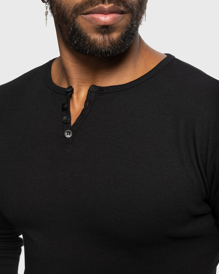 Salerno Rib Knit Henley