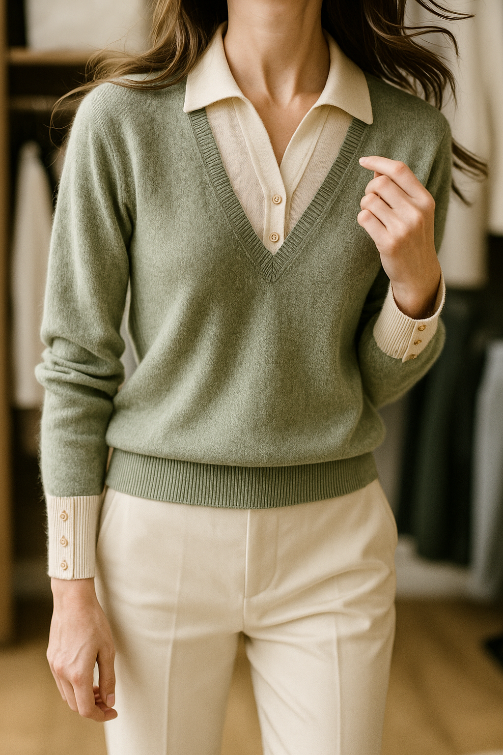 Verona Layered Knit Top