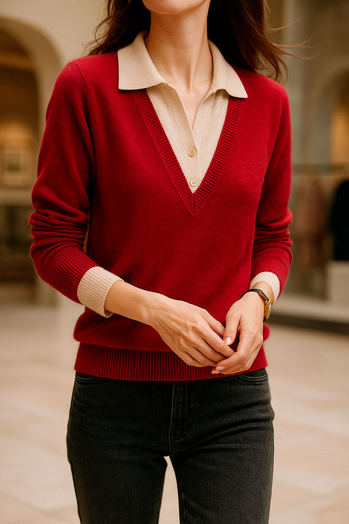 Verona Layered Knit Top