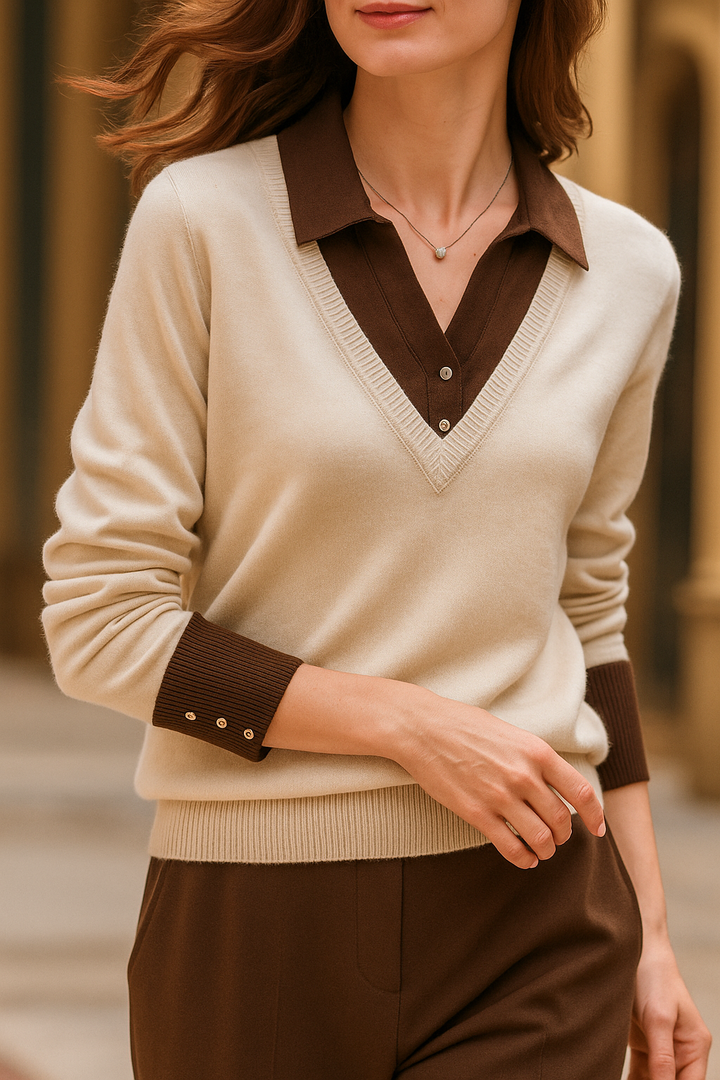 Verona Layered Knit Top