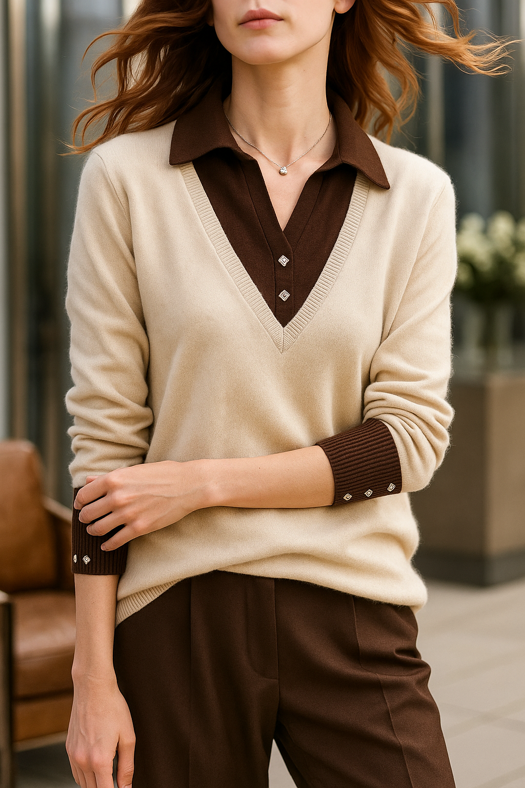 Verona Layered Knit Top