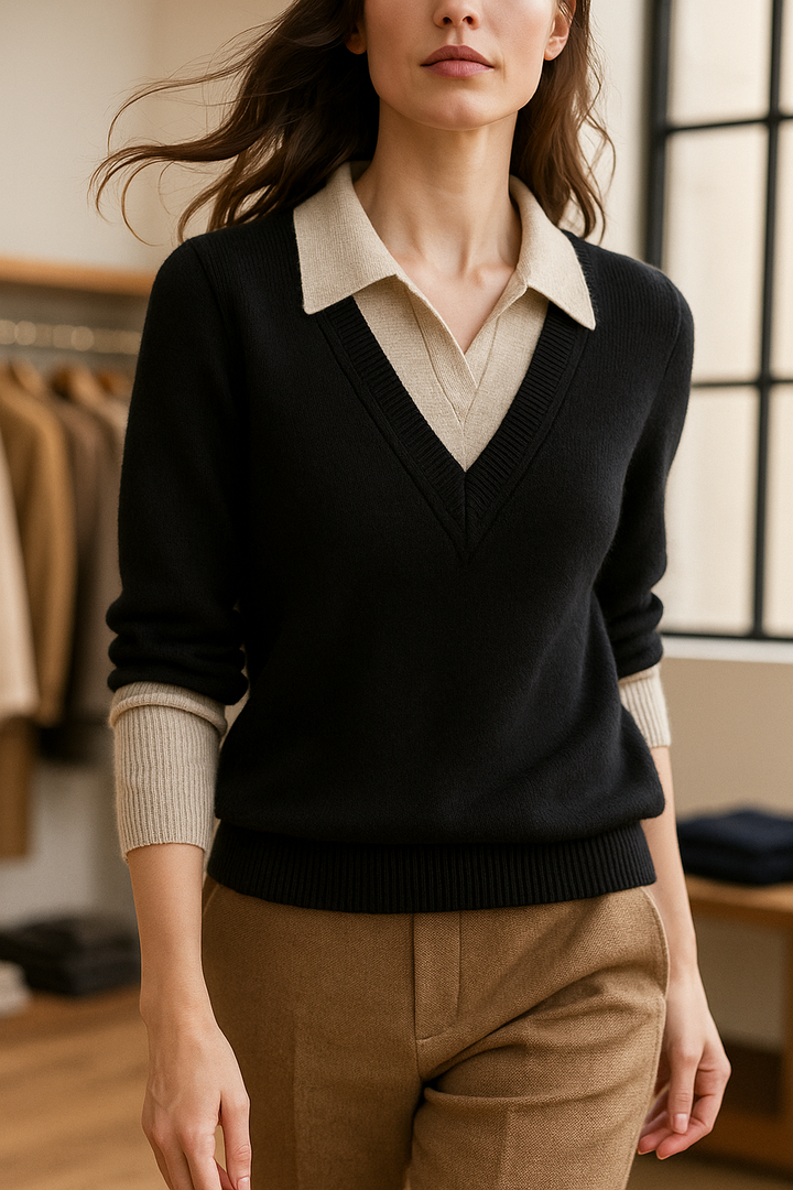 Verona Layered Knit Top