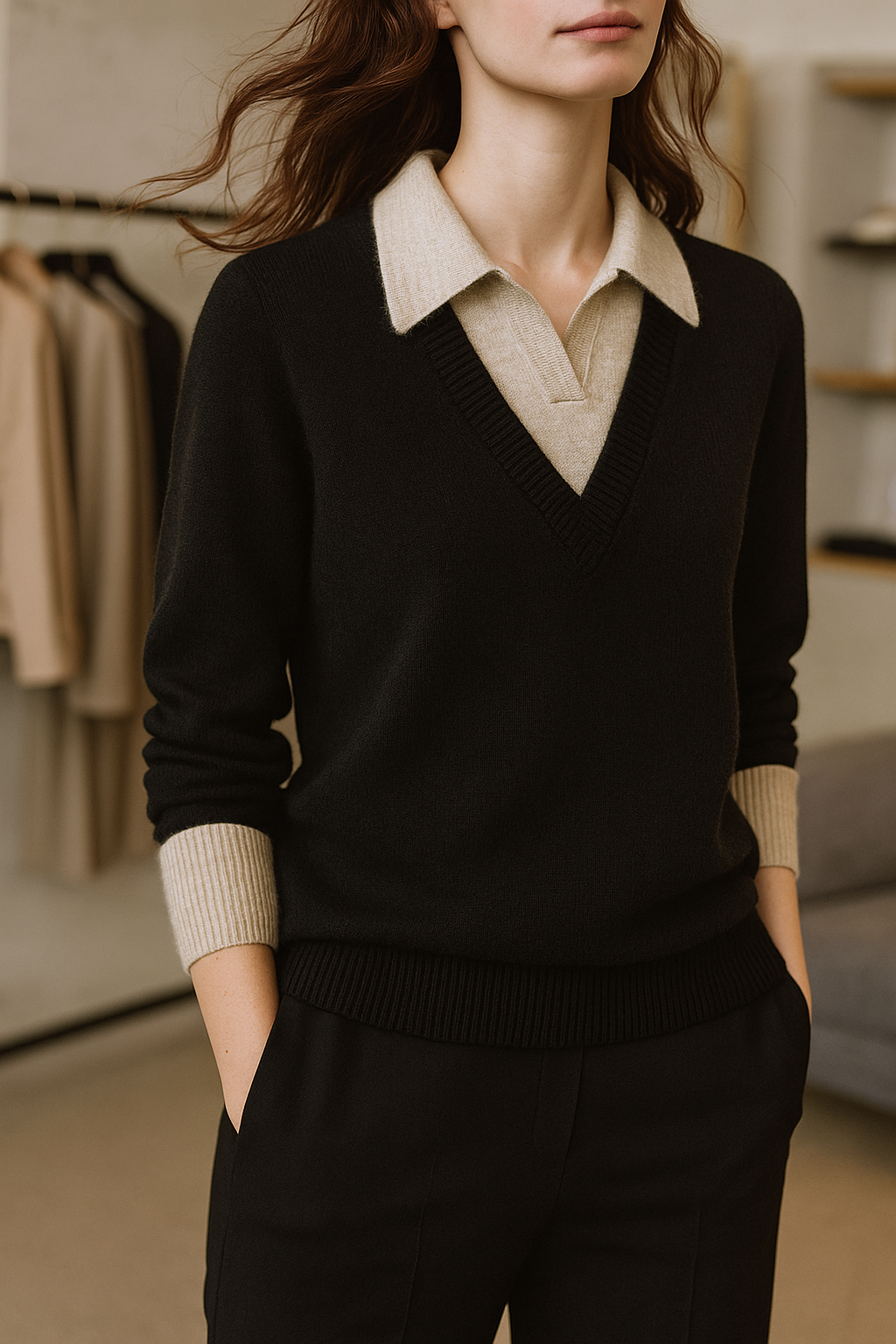 Verona Layered Knit Top