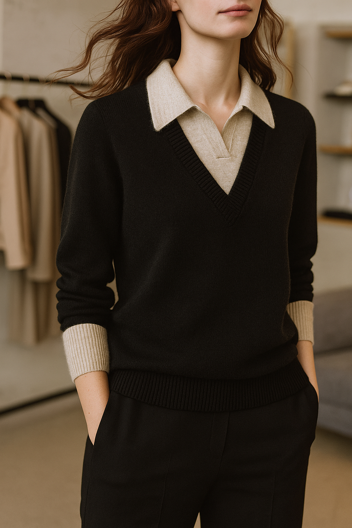 Verona Layered Knit Top