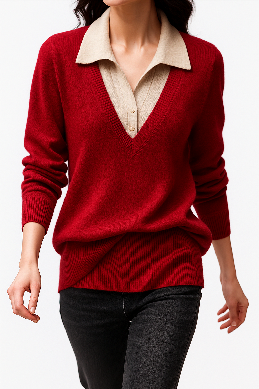 Verona Layered Knit Top