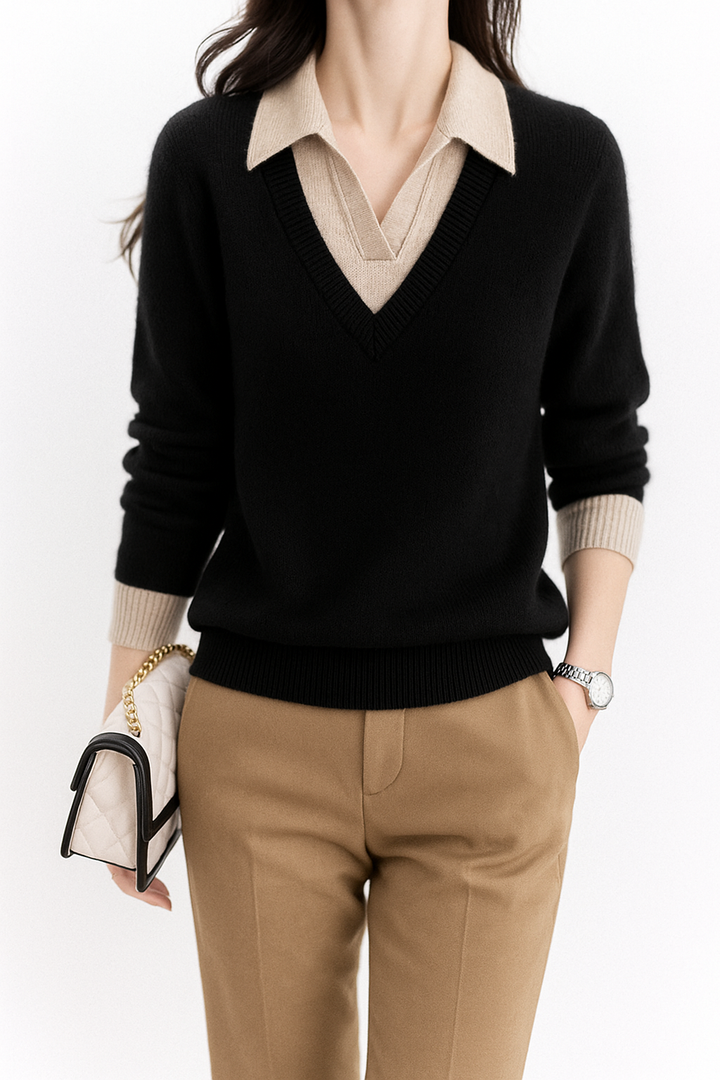 Verona Layered Knit Top