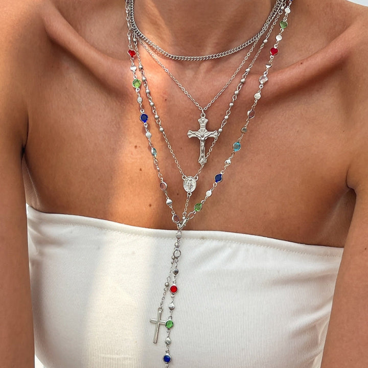 Aurelia 4-Piece Cross Necklace Set