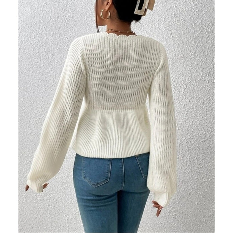 Savine Scallop Knit Top