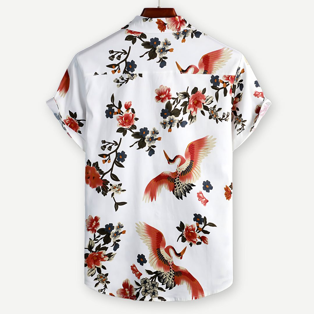 Relaxed Flight of Flowers Shirt