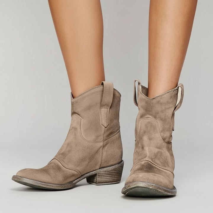 Marlow Women’s Cowgirl Ankle Boots - Saint Drako