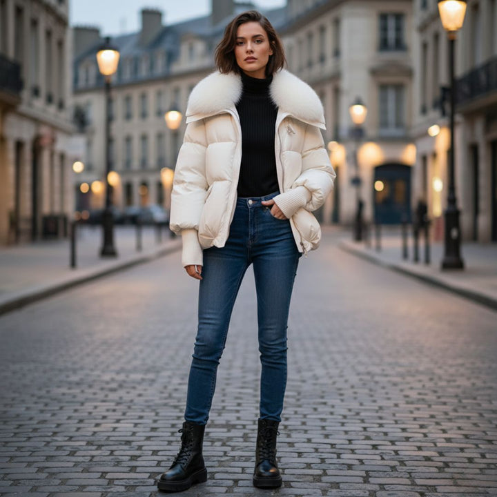 Selene Faux-Fur Collar Puffer Jacket