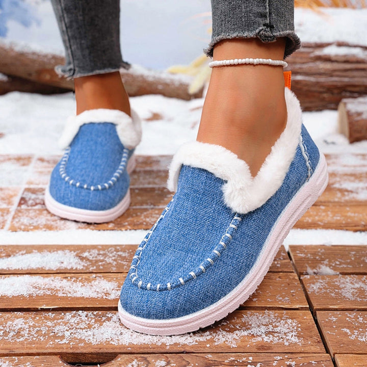 Elara Faux Suede Slip-On Loafers
