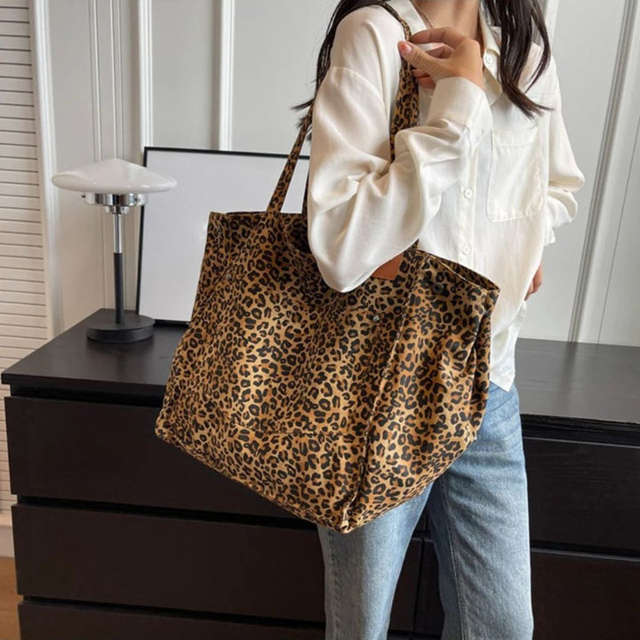 Oversized Leopard Tote Bag