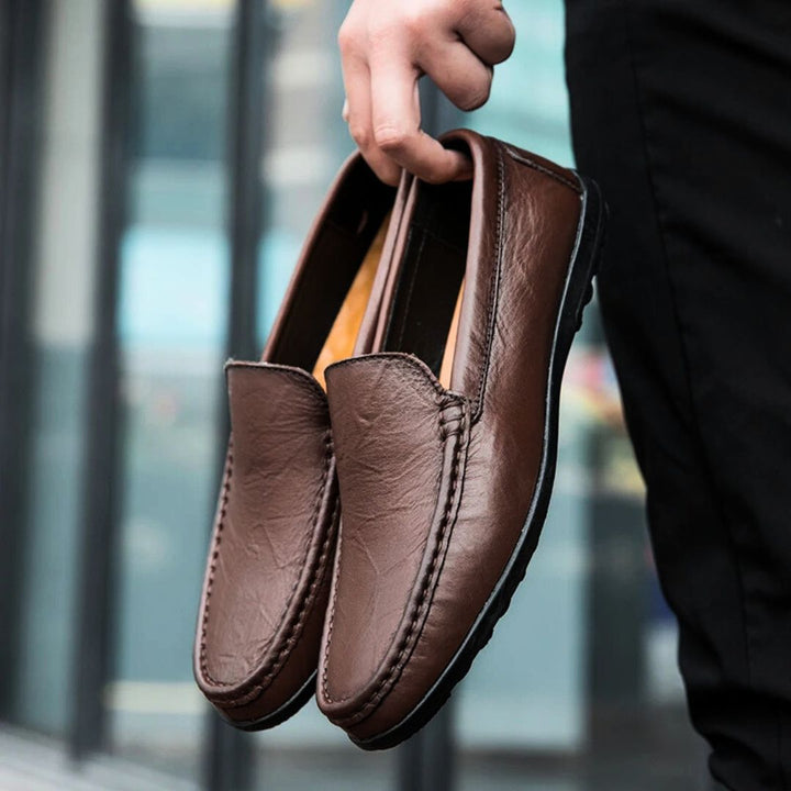 Genuine Leather Loafers - Saint Drako