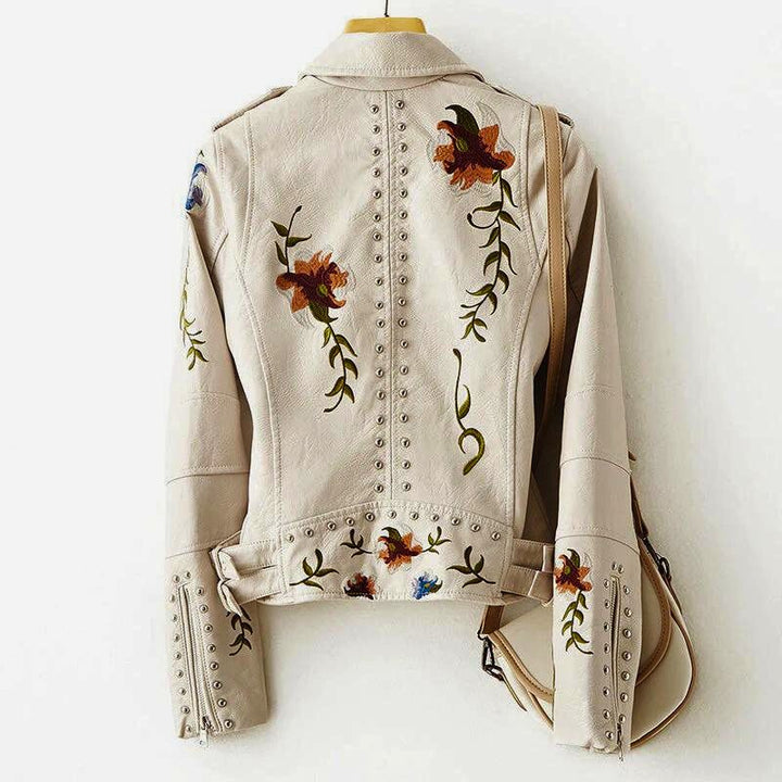 Fiori De Luxe Leather Jacket - Saint Drako