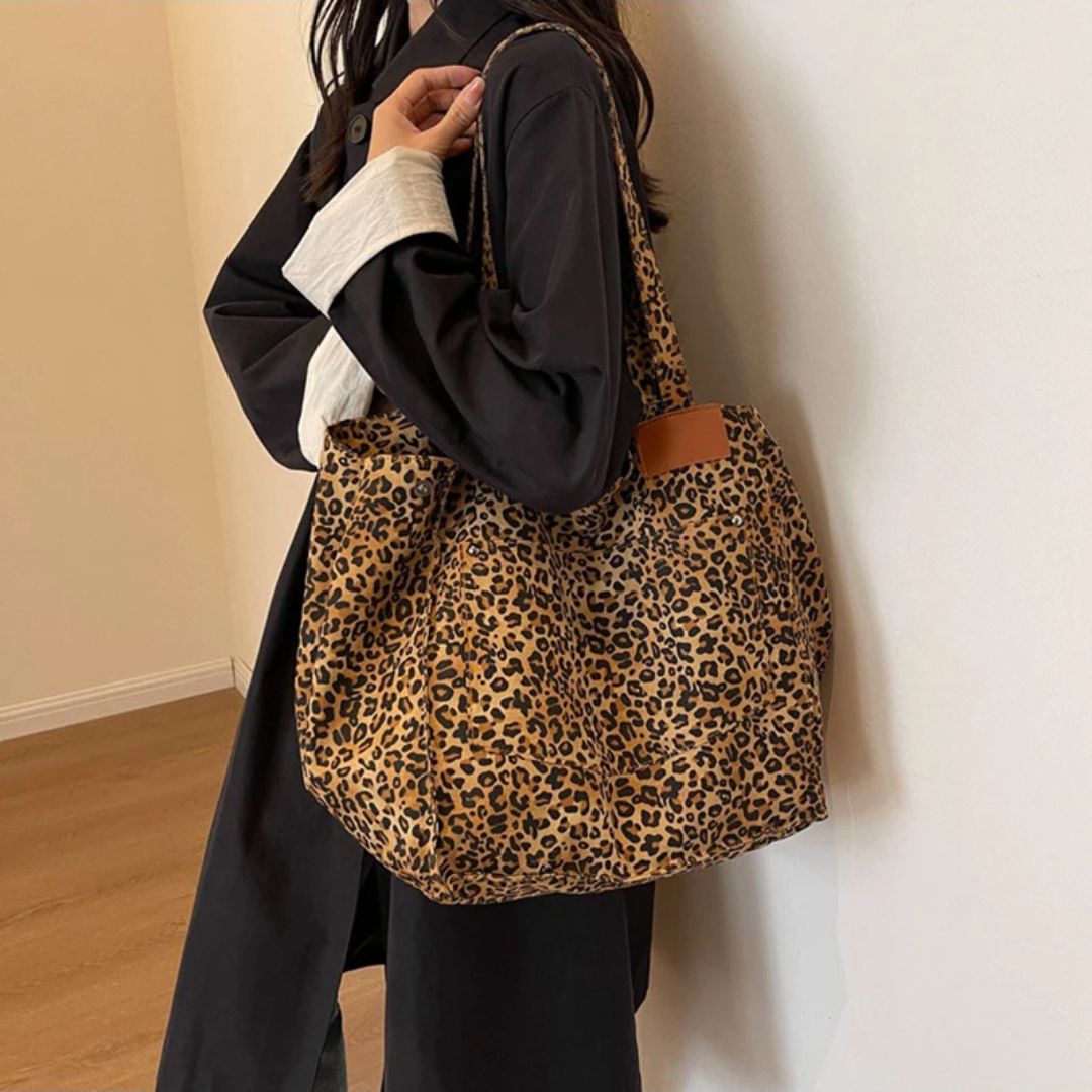 Oversized Leopard Tote Bag