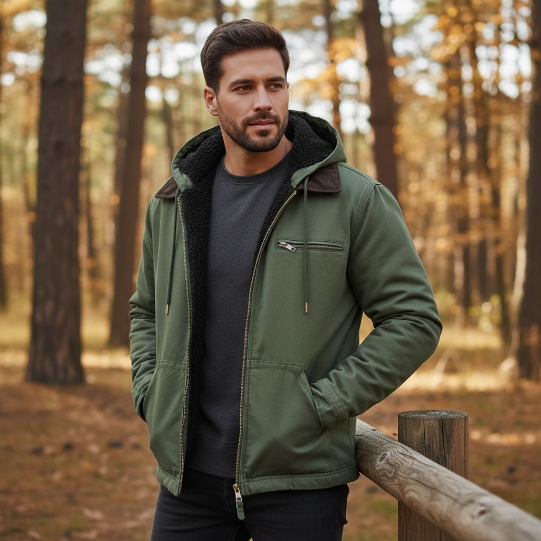 Kennedy Men’s Lined Hooded Jacket - Saint Drako