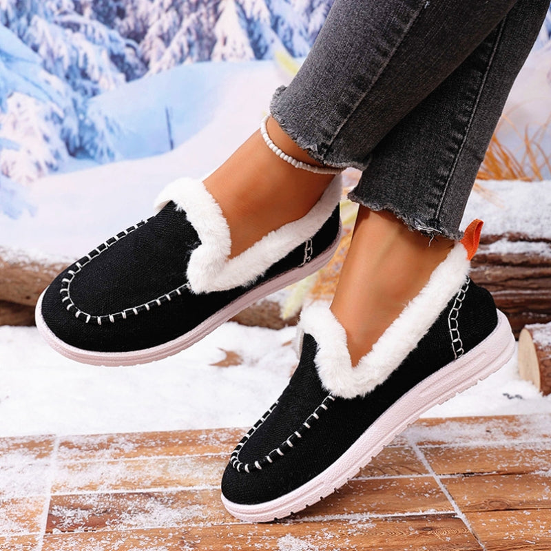 Elara Faux Suede Slip-On Loafers