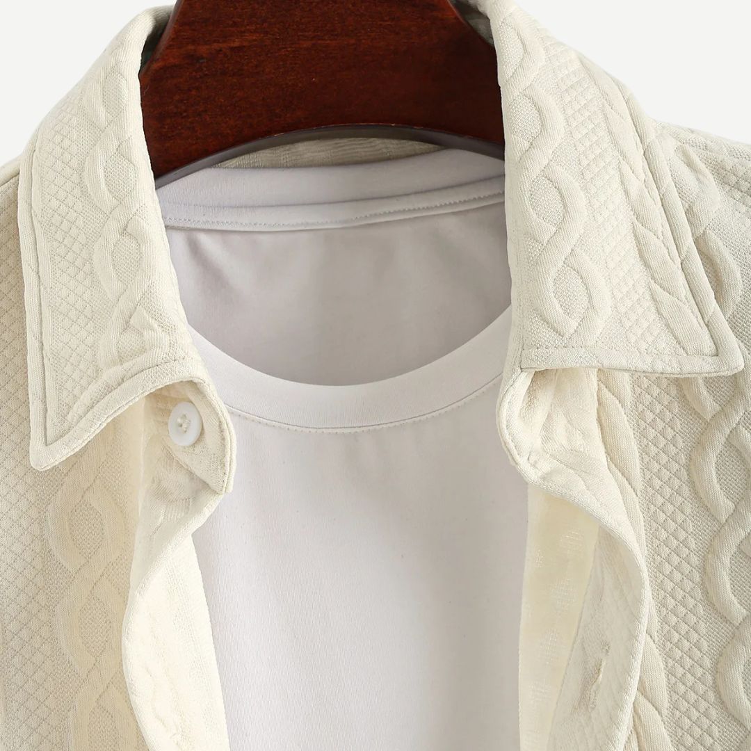 Lux Knitted Ivory Shirt - Saint Drako