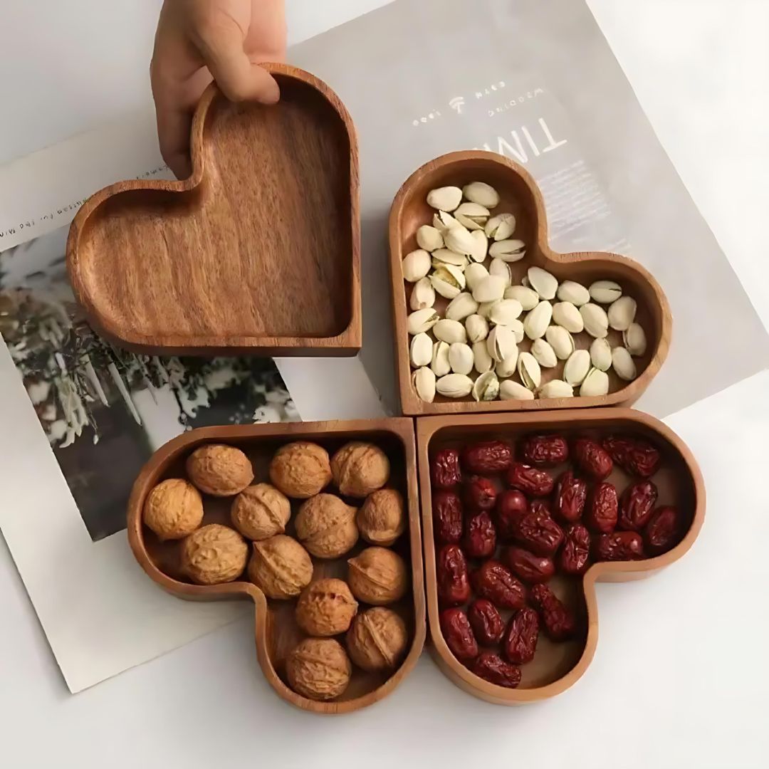 Heart-Shaped Walnut Tray