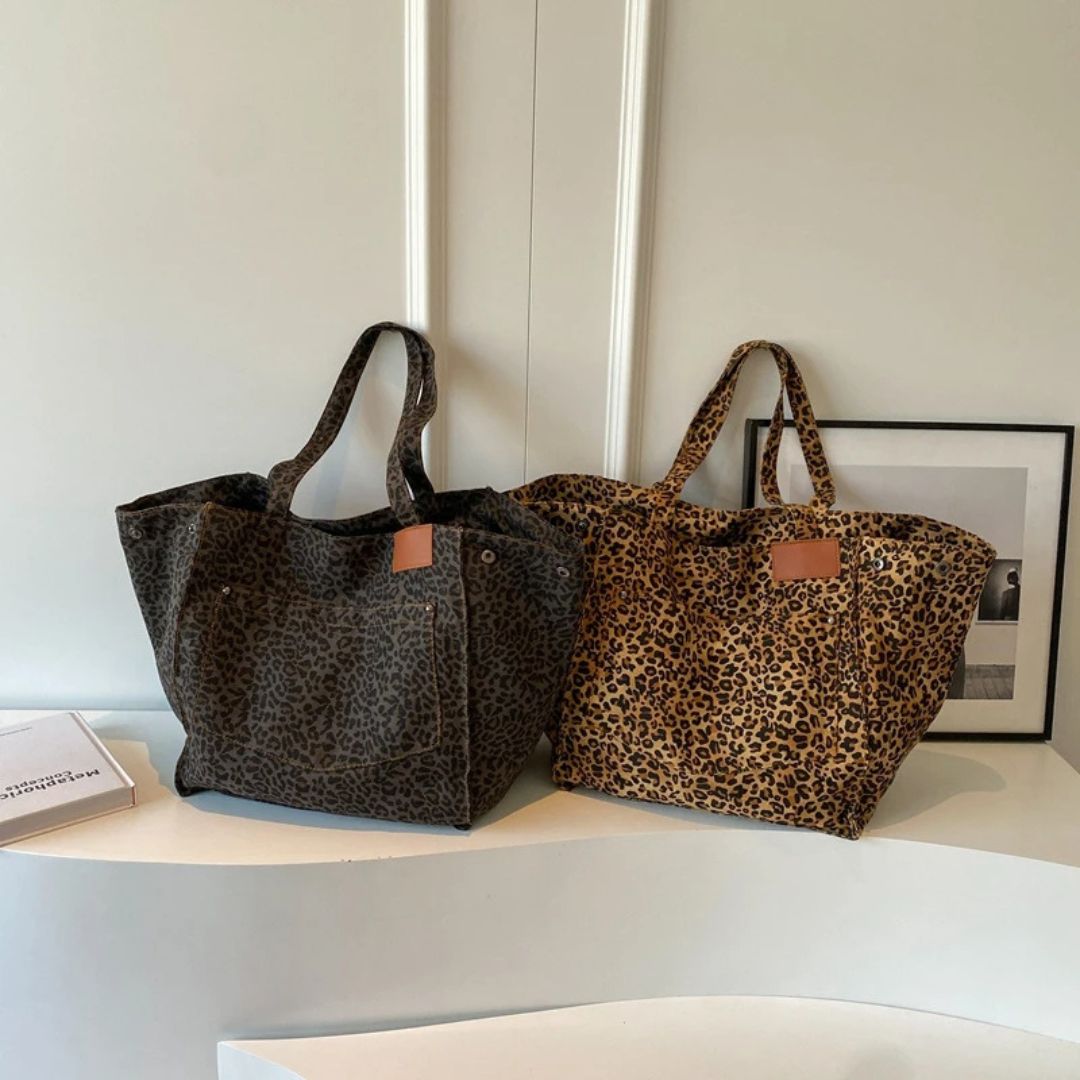 Oversized Leopard Tote Bag - Saint Drako