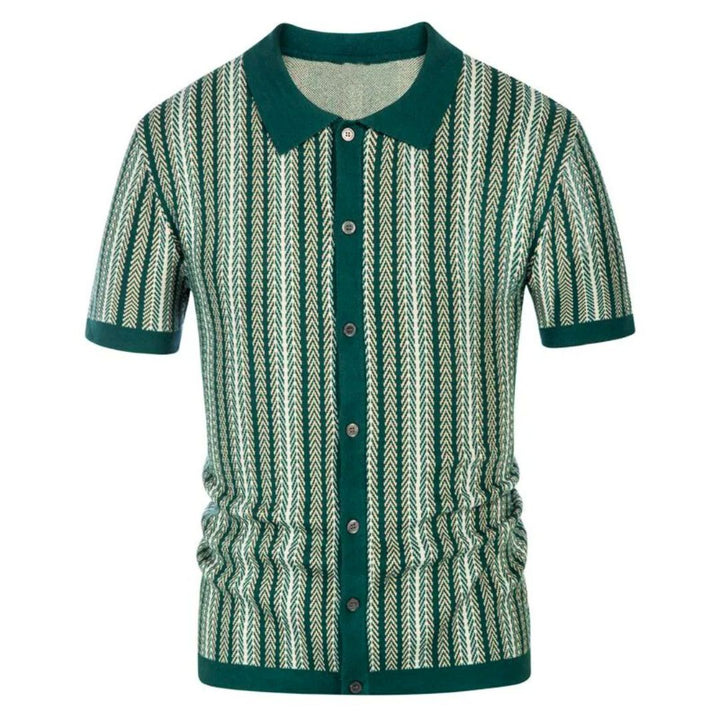 Chevron Button-Through Polo - Saint Drako