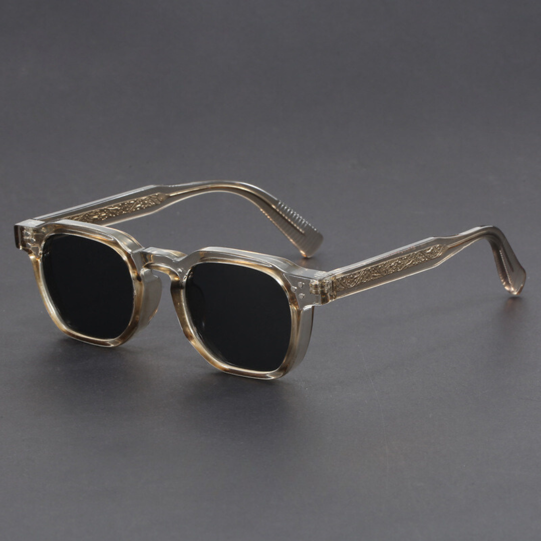 Amber Vintage Square Sunglasses