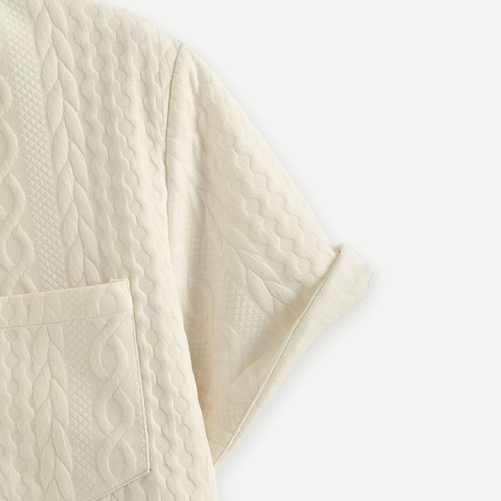 Lux Knitted Ivory Shirt - Saint Drako