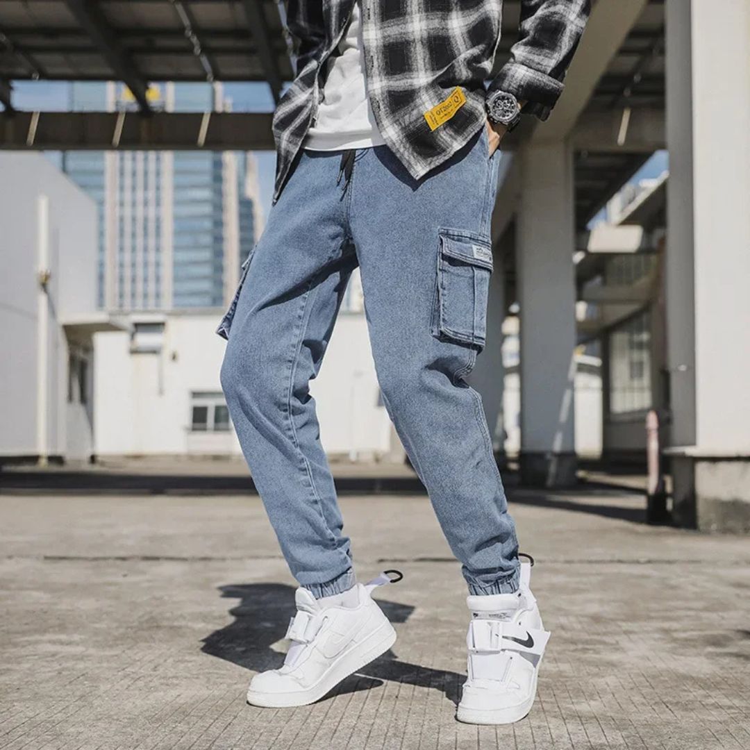 Utility Denim Joggers - Saint Drako